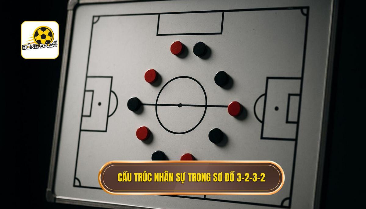 Chiến thuật bóng đá 3-2-3-2: Đỉnh cao của sự kiểm soát và tấn công đa tầng 1 Cấu trúc nhân sự và vai trò các vị trí trong sơ đồ 3-2-3-2